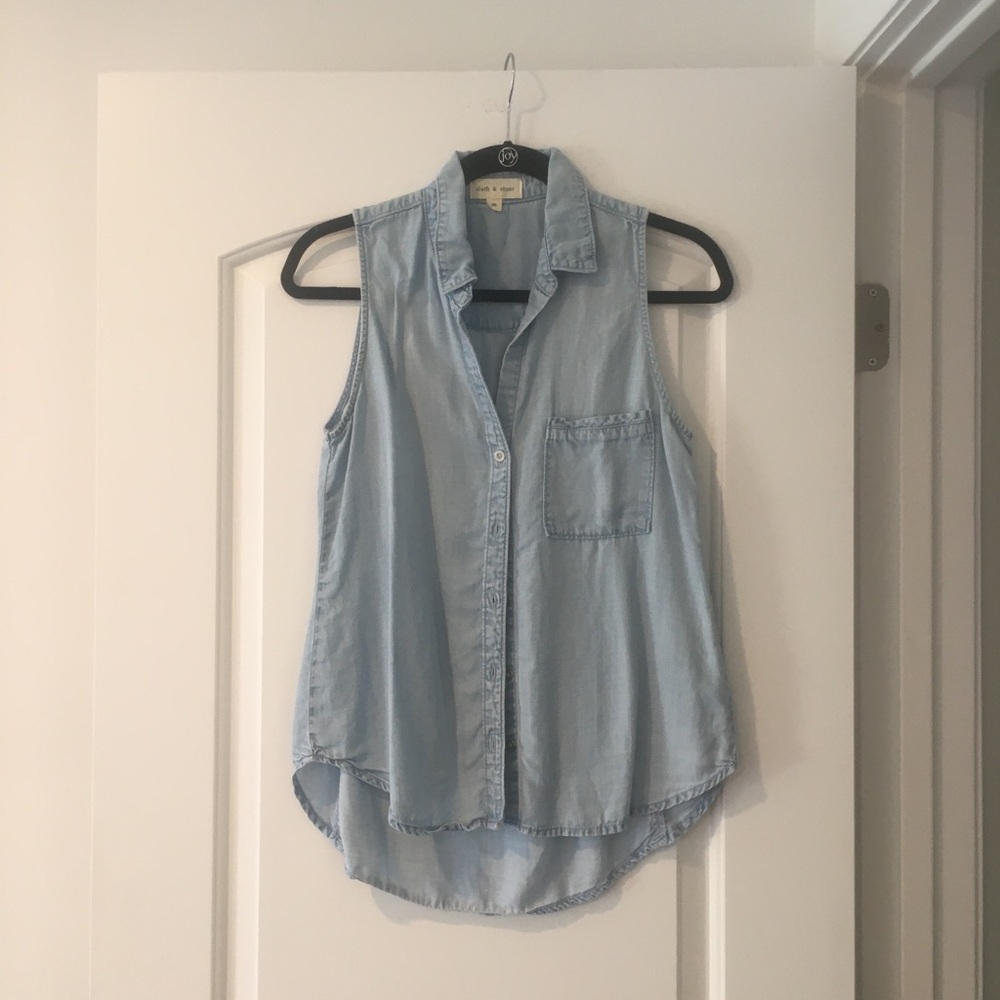 Anthropologie Cloth & Stone chambray tank.